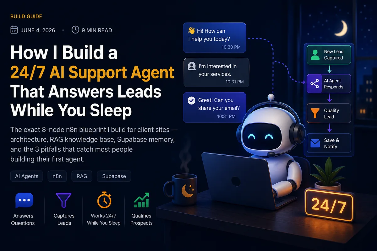 How I Build a 24/7 AI Support Agent That Answers Leads While You Sleep